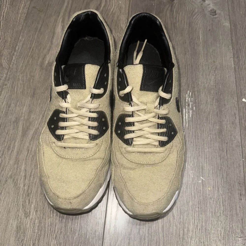 Womens NIKE AIR MAX 90 ULTRA PREMIUM Oatmeal Trainers 859522 100 SZ 9.5